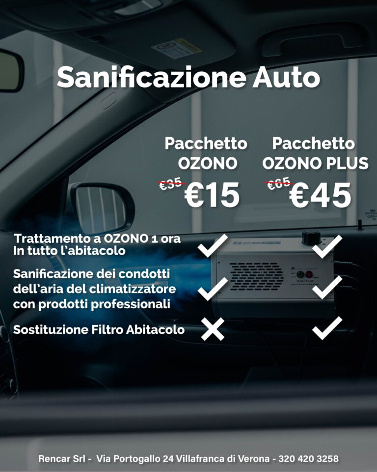 Auto Usate Verona Auto Usate In Verona Sanificazione Ozono Auto Rencar Prezzi